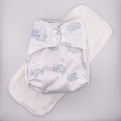 Organic Cotton Pocket Diaper with Insert - One-Size