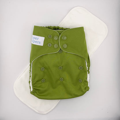 Organic Cotton Pocket Diaper with Insert - One-Size